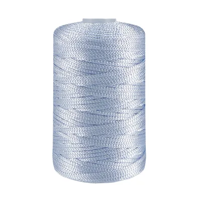 Dimuni Hot Sale 2.5mm Hollow Intermingled 100% Polypropylene 7s Count Strong Fancy Flat Yarn for Weave Sun Hat Summer