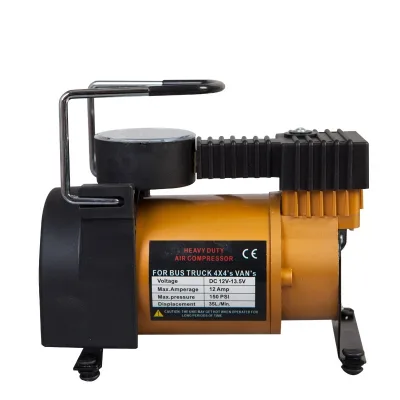 Single Cylinder 12V Air Compressor 100PSI Portable Tire Inflator for Motorcycle Bike Scooter and Car Tire