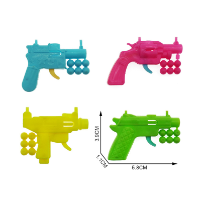 Small Colorful Plastic Gun With Bullet Funny 4 Models Guns Shooting Toys Promotional Toy for Kids Boys
