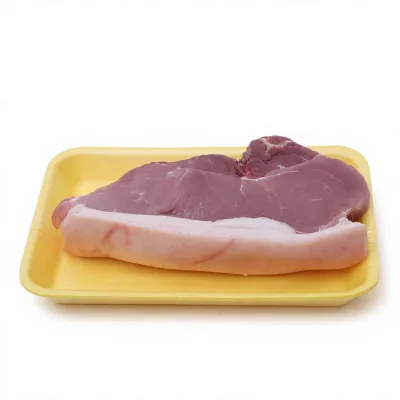 Yellow PS Foam Meat Tray Food Grade Blister Process Shockproof Moisture Proof for Supermarket Display and Cake Packaging