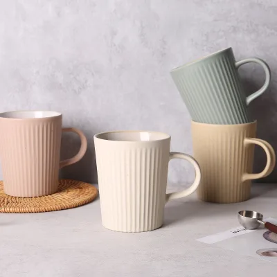 White Vintage Classic Style Coffee Mug Cup Custom Creative Logo Ceramic Water Mug