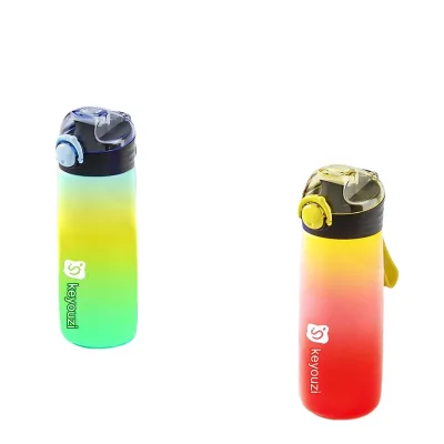 OEM/ODM High-Appearance Level Outdoor Sports Water Bottle One-Button Open Straw Universal Sippy Cup for Students and Adults