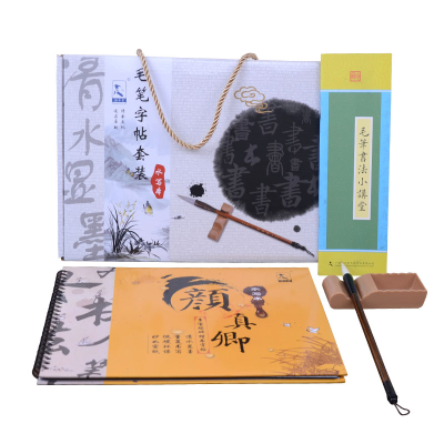 Eco-Friendly Rewritable Chinese Calligraphy Set with Brush for Kids Adult Beginners