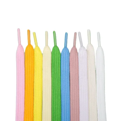2021Manufacturers Wholesale Double Flat Ribbon Polyester Hollow Multicolor Shoelaces