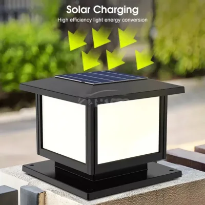 Easy Install Mount Design Outdoor Farm Club Garden Boundary solar column light