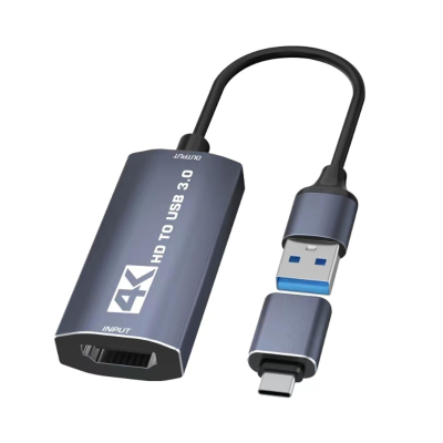 4K Video Capture Card Game Capture for Streaming, Recording & Broadcasting, 1080p 60fps for OBS, PS5, Xbox, PC, Mac, Switch