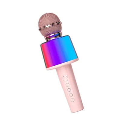 Children's Portable Wireless Karaoke Microphone LED Display Cardioid Home Singing Machine XLR Birthday Party Gift for Kids