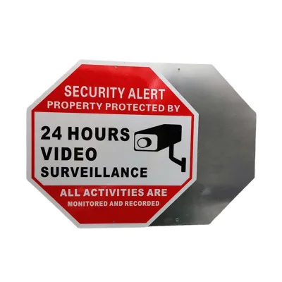 Custom 24-Hour Warning Reflective Traffic Signs Durable Large Aluminum Stainless Steel Metal Tags Alumetal CE Certified