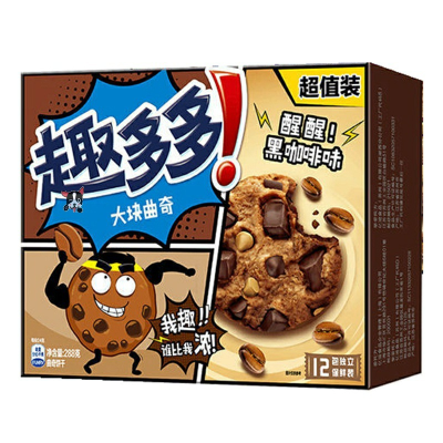 Quduoduo Black Coffee Flavor Chocolate Chip Cookie 288g