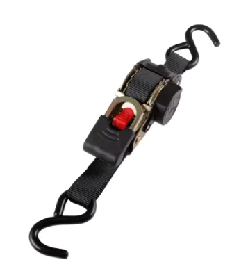 1inch 6ft Auto Retractable s Hook Ratchet Tie Down Straps