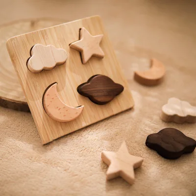 New Design Baby Puzzle Wood Animal Puzzle Toy Montessori Toys Preschool Early Learning Educational Toys Stacking Blocks