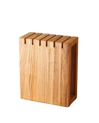 Oak Wood Knife Block Custom Knife Holder Rustic Wooden Knife Set Stand Rack
