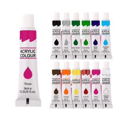 Whole Sale 9ML Acrylic Oil Painting Pigment Set Specialized for Students and New