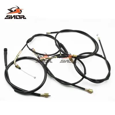 SNOR Motorcycle Cable Kit for CG125 Speedometer Cable Clutch Cable Throttle Cable Front Brake Cable Tachometer Cable