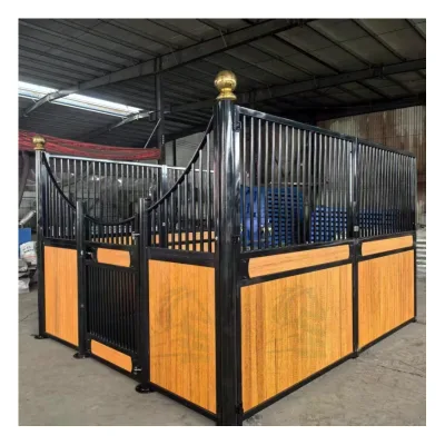 A Modern Metal Horse Stable Featuring Adjustable Dividers Perfect for Flexible Ranch Management