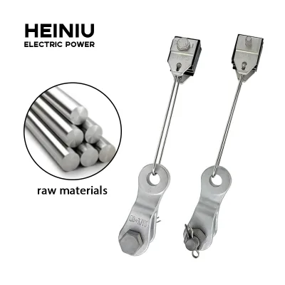 High Strength Insulated Anti-Vibration Tower Mounted Down Lead Clamp for ADSS/OPGW Cables