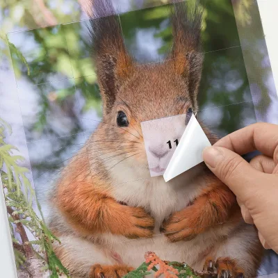 Sticker by Number Animal Puzzle - DIY Numbered Sticker Art Book for Kids & Adults