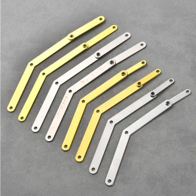 Electroplated Stamped Metal Support Hinges & Folding Frames, Linkage Hardware for Cosmetic Cases and Storage Boxes
