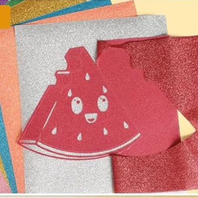 Glitter Heat Transfer Vinyl HTV Stickers Shirts T-Shirts Water Resistant Cartoon Design Easy Cut for All Cutters Stickers