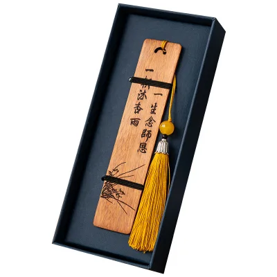 2024 New Vintage Creative Chinese Style Wooden Bookmark Beautiful Eco Friendly School Souvenir Gift