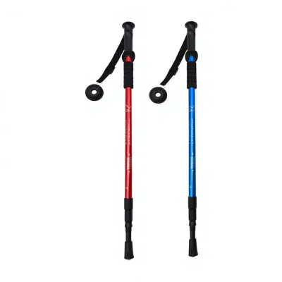 Aluminum Alloy 3-Section Straight Grip Trekking Poles Telescoping Folding Walking Sticks Hiking Mountaineering Travel Tungsten