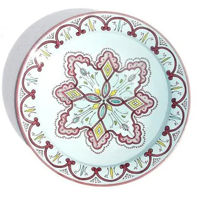 Moroccan plate set Handmade Ceramic Appetizers Serving Plates Lids Mediterranya plate OEM
