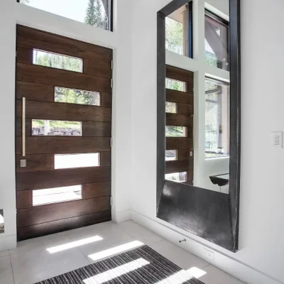 USA House Luxury Custom Entry Series Villa Main Gate Design Smart Lock Entry Door Hurricane Impact Aluminum Security Doors