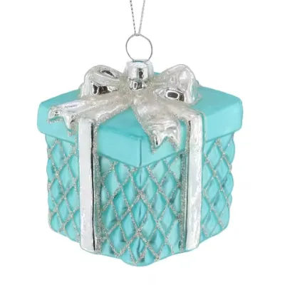 Brand New Design Colorful Xmas Pendants Glass Christmas Decorations Gift Bag Pendant for Beautiful Holiday Gifts