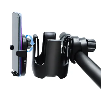 Good Quality Factory Made Baby Stroller Pram Accessories 2 in 1 ABS Material Cup Phone Holder