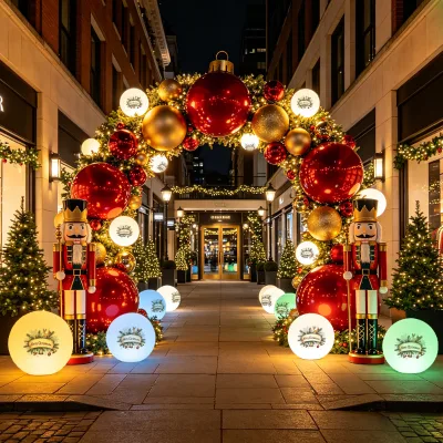 LED Ball Light RGB, IP65 Waterproof Lamp, Custom Pattern, Wholesale for Street Arch Christmas Festival Decoration Lights