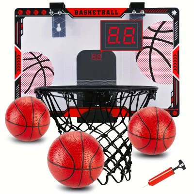 Jiexunda Kids Toys Outdoor Game Sport Toy for Kids Alex Scoring Lighted Basketball Board Comes with Mounting Tools and Pump