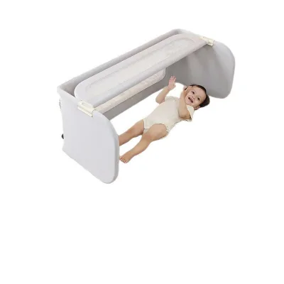 Multifunctional Portable Stainless Steel Crib Bumper No Assembly Required; Travel Bed Co-sleeper Drop-proof Crush-resistant Side