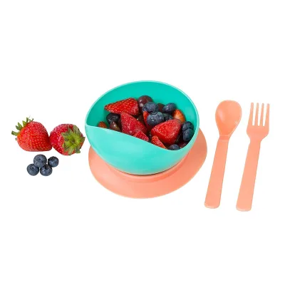 Custom Toddler Children Tableware Kids Dinnerware Babies Food Feeding Bowls Spoon Fork Set