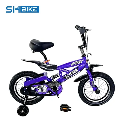 12 16 20 Inch BMX Children's Bicycle High Carbon Steel Frame Full Shockproof Single Speed With Light Training Wheel