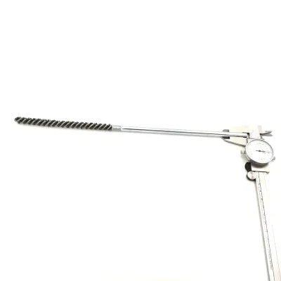 Industrial DIY OEM Miniature Steel Wire Double Spiral Pipe Brush with Nylon Abrasive Bristle for Small Blind Hole Cleaning
