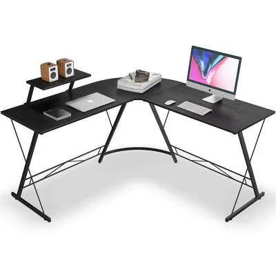 Customized Modern L Shaped Gaming Desk Corner Gaming and PC Home Office Desk