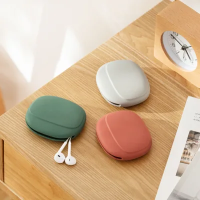 Trending 2025 Coin Purse Silicone Headphone Organizer-Data Cable Storage Case-Mini Key Box-Portable Wired Headphone Organizer