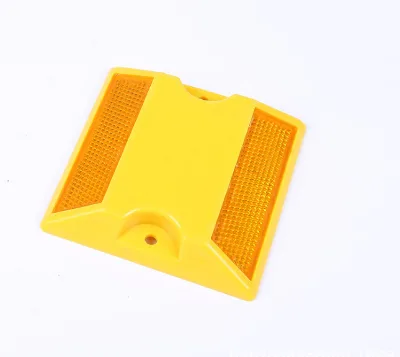 ABS Road Stud Yellow Reflective High-Intensity Prismatic Double-Sided PE Material for Pavement Road Safety