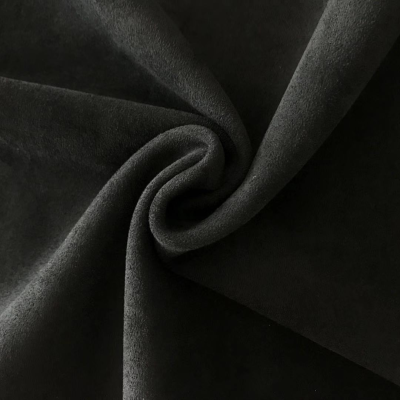 Stock Black Suede Fabric for Men Jackets Shoe Sofa Bag