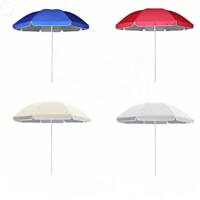 High Quality Customized Printed Polyester Fiberglass Beach Umbrellas for Sports Promotion Advertising for Events Outdoor