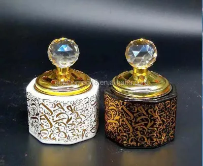 square Shape Ceramic burner Box for Charcoal with Black and White Color As Wedding Gifts