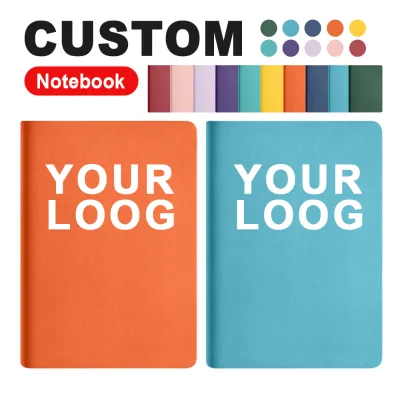 Wholesale Soft Leather Notepad Embossed Logo Journal Soft Faux Leather Notebook Customized A7