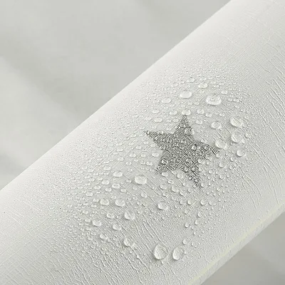 Waterproof Sky Stars Wallpaper for Bedroom Minimal Damask Pattern for Apartment Use
