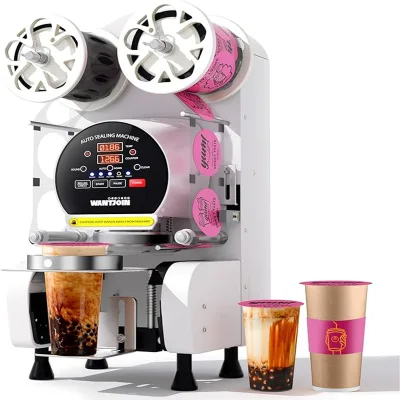 High Quality Cup Sealing Machine Full Automatic Rolls Injects Cup Sealer Machine