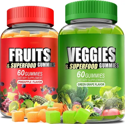 Biochealth OEM Super Fruits and Vegetables Supplement for Women,Men, Kids - Sugar Free Vegan Gummies for Nature Energy Balance
