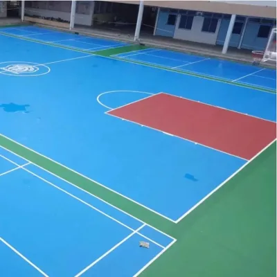 Anti-skid Durable Full PU System Sport Court Easy to Maintain Basketball Court