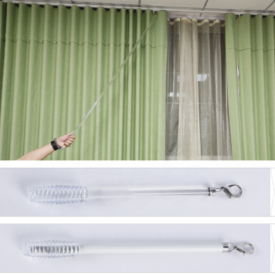 Customized Size Hotel Collection Wave Fold Drapery Sheer Curtain with Rod Control