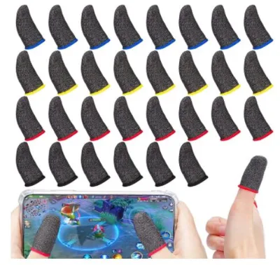 Copper Fiber Anti-skid Finger Sleeves Moving Joystick Screen Touching Mobile Game Thumb Covers Finger Gloves for PUBG Gaming