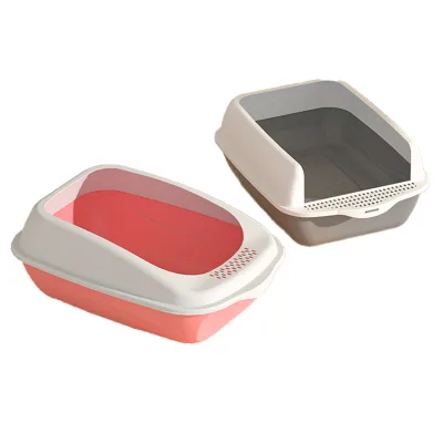Large 20L Semi-Enclosed Cat Litter Box Easy Clean High Anti-Splash Feature Removable Washable Toilet Shovel Pet Toilet Wholesale