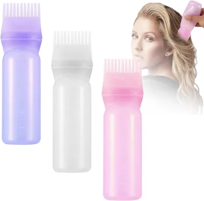 60oz Custom Logo Barber Salon Oil Comb Dye Applicator Shampoo Hair Coloring Styling Hair Dye Bottle With Hollow Comb